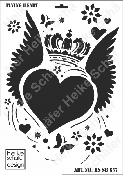 Schablone-Stencil A3 200-0657 Flying Heart